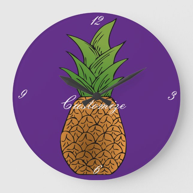 Big Pineapple Thunder_Cove Large Clock (Front)