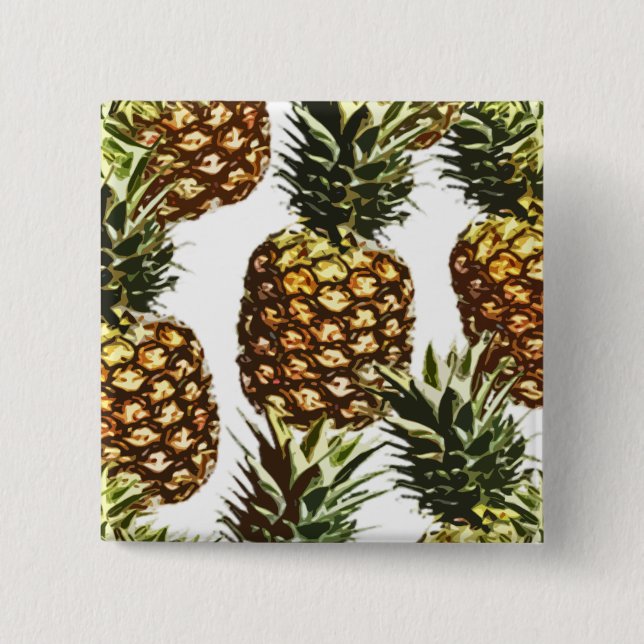 Big pineapples (BGC customisable) 15 Cm Square Badge (Front)