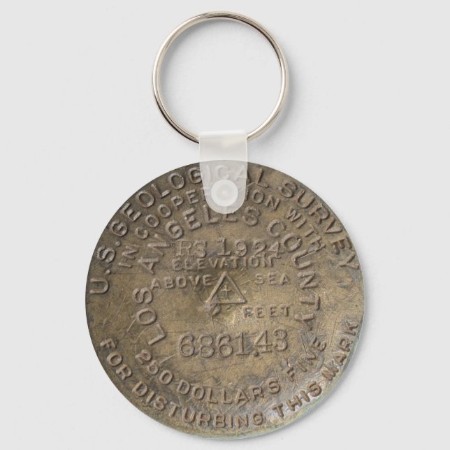 Big-Pines-Visitor-Centre-Wrightwood-USGS-Benchmark Key Ring (Front)