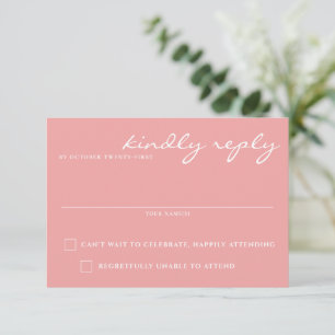 Big Pink Blooms RSVP Card