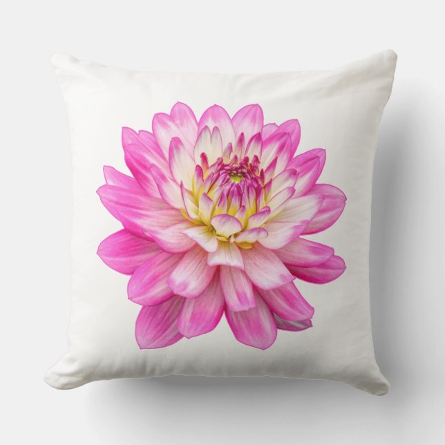 Big Pink Dahlia Cushion (Front)