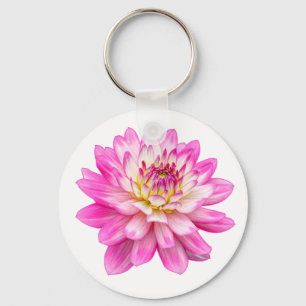 Big Pink Dahlia Key Ring