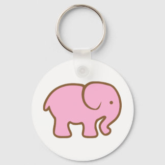 Big Pink Elephant Key Ring