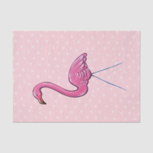 Big pink flamingo tissue gift wrapping paper
