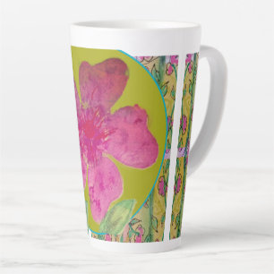 Big Pink Flower Latte Mug