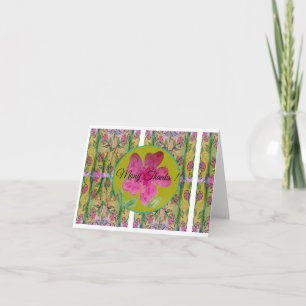 Big Pink Flower Thank You Card