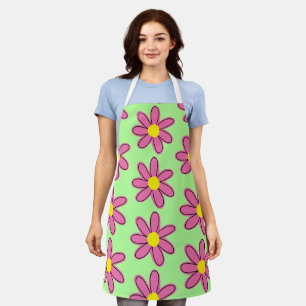 Big Pink Flowers Apron