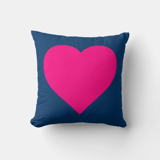 Big Pink Heart Cushion (Front)