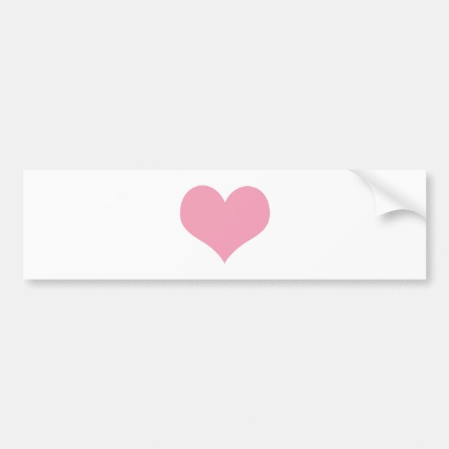 Big Pink Love Heart Bumper Sticker (Front)