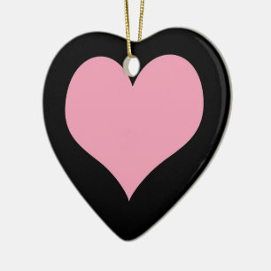 Big Pink Love Heart Ceramic Tree Decoration