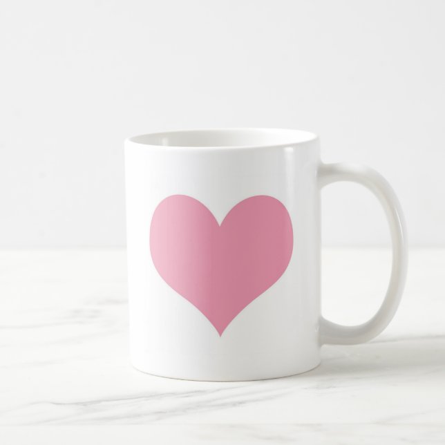 Big Pink Love Heart Coffee Mug (Right)