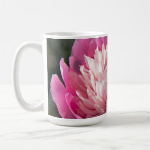 Big pink peony flowers in spring day coffee mug