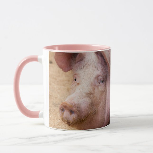 Big Pink Pig Mug (Left)
