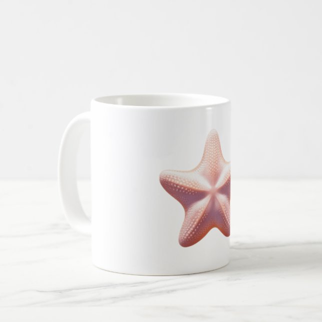 Big Pink Starfish Coffee Mug (Front Left)