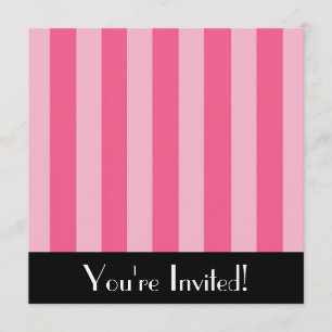 Big Pink Stripes Invitation
