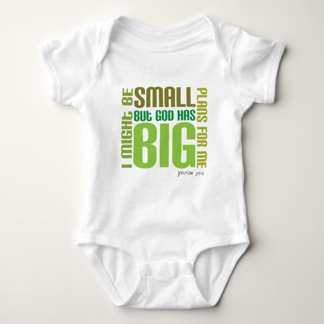 Big Plans Organic Christian baby creeper/vest Baby Bodysuit (Front)
