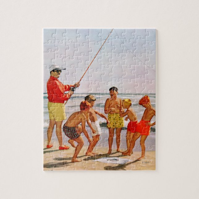 Big Pole Little Fish by Richard Sargent Jigsaw Puzzle (Vertical)