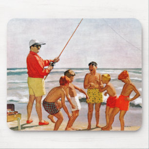 Big Pole Little Fish by Richard Sargent Mouse Pad