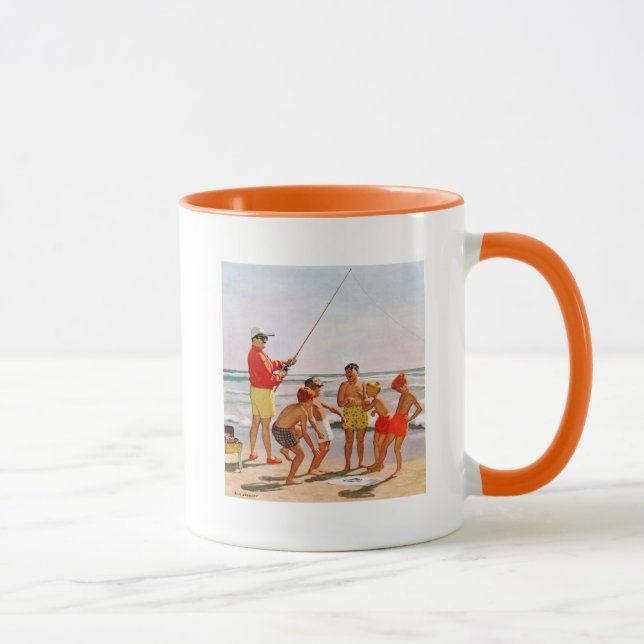Big Pole Little Fish by Richard Sargent Mug (Right)