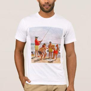 Big Pole Little Fish by Richard Sargent T-Shirt