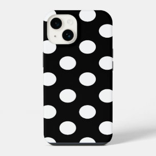 Big Polka Dots Black And White iPhone Case