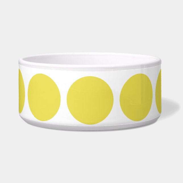 Big Polka Dots Dog Bowl (Front)