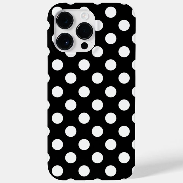 Big Polka Dots In Fancy Black and White Case-Mate iPhone Case (Back)