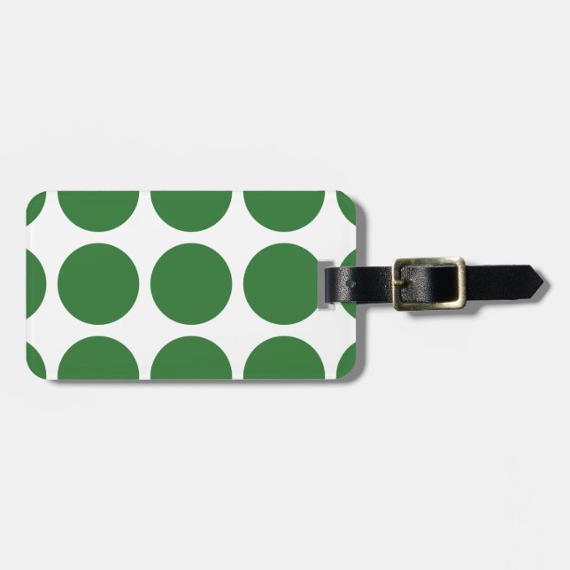 Big Polka Dots Luggage Tag (Front Horizontal)