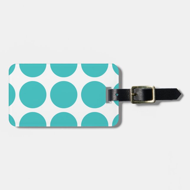 Big Polka Dots Luggage Tag (Front Horizontal)