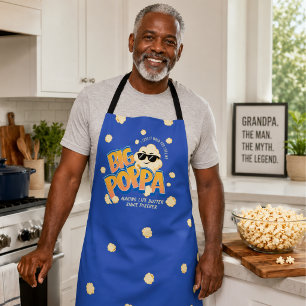 Big Poppa Popcorn Dad Funny Father’s Day Apron