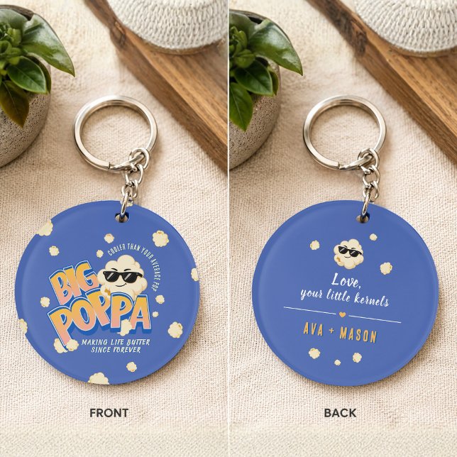 Big Poppa Popcorn Funny Father’s Day Keychain (Creator Uploaded)