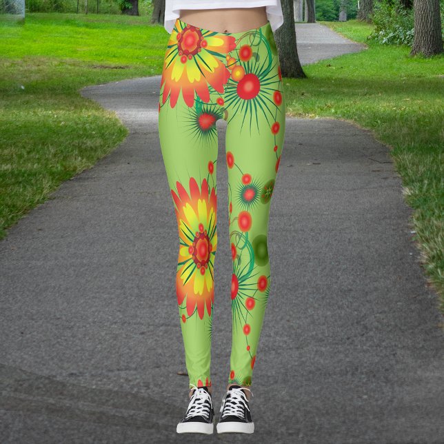 Big Pretty Flowers Bouquet Pattern Leggings (Creator Uploaded)