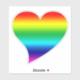 Big Pride Heart lgbtq lgbt rainbow colours pattern