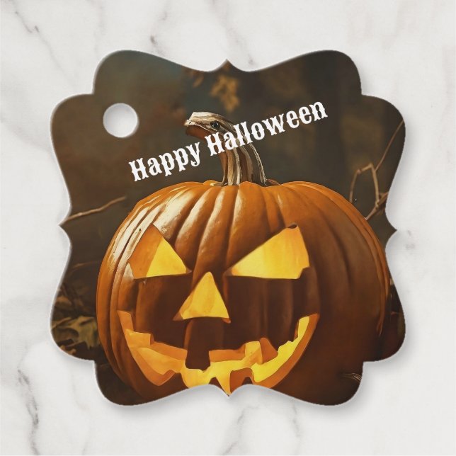 Big Pumpkin Halloween Collection Favour Tags (Front)