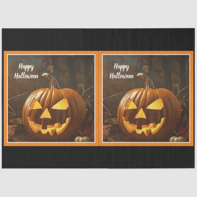 Big Pumpkin Halloween Collection Tissue Paper (Front)