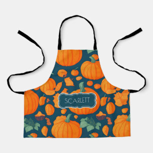 Big Pumpkin Mosaic Colourful Personalised Pattern Apron