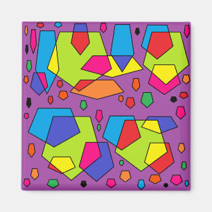 big purple blocks art magnet