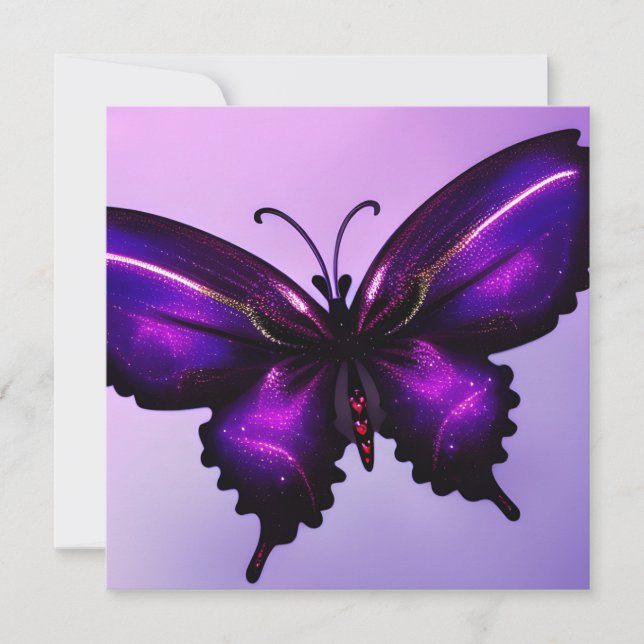 Big Purple Butterfly Card (Front)