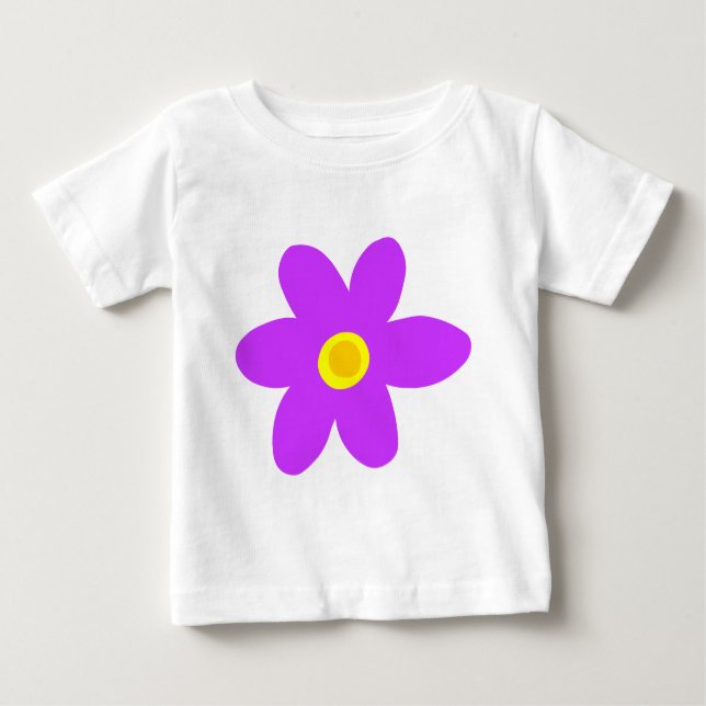 Big Purple Flower Baby T-Shirt (Front)