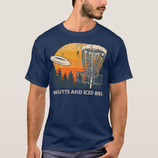Big Putts and Iced Beer Disc Golf Drinking Golfer  T-Shirt