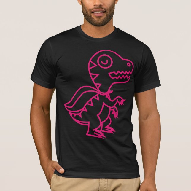 Big Rainbow Rex Pink T-Shirt (Front)