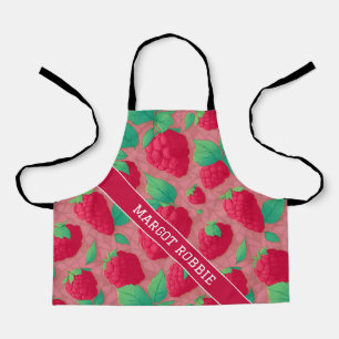 Big Raspberry Geometric Colourful Pattern Apron