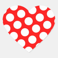Big Red and White Polka Dots