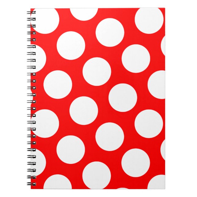 Big Red and White Polka Dots Notebook (Front)