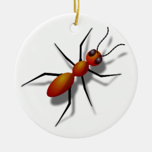 Big Red Ant Ceramic Tree Decoration