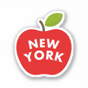 Big red apple Custom-Cut Vinyl Stickers