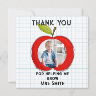 Big RED apple it takes a big heart photo card