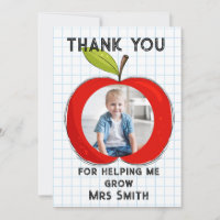 Big RED apple it takes a big heart photo card