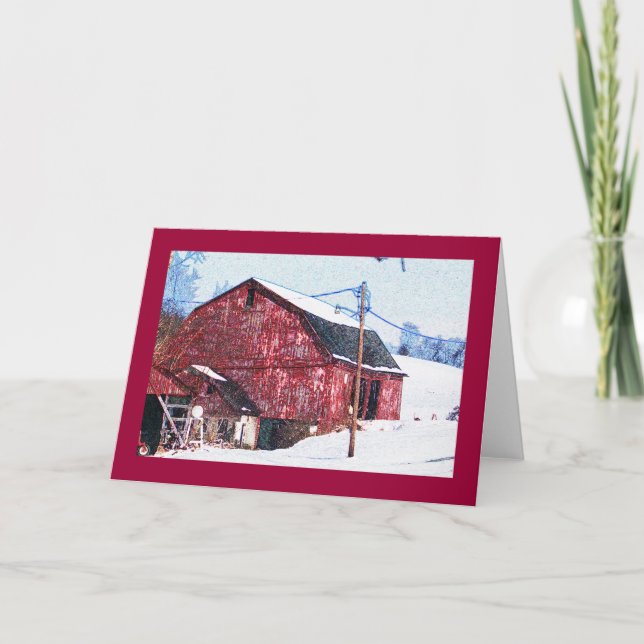 Big Red Barn on the National Pike Card (Front)