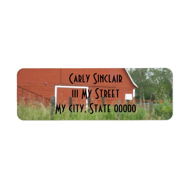 Big Red Barn Return Address Label (Front)